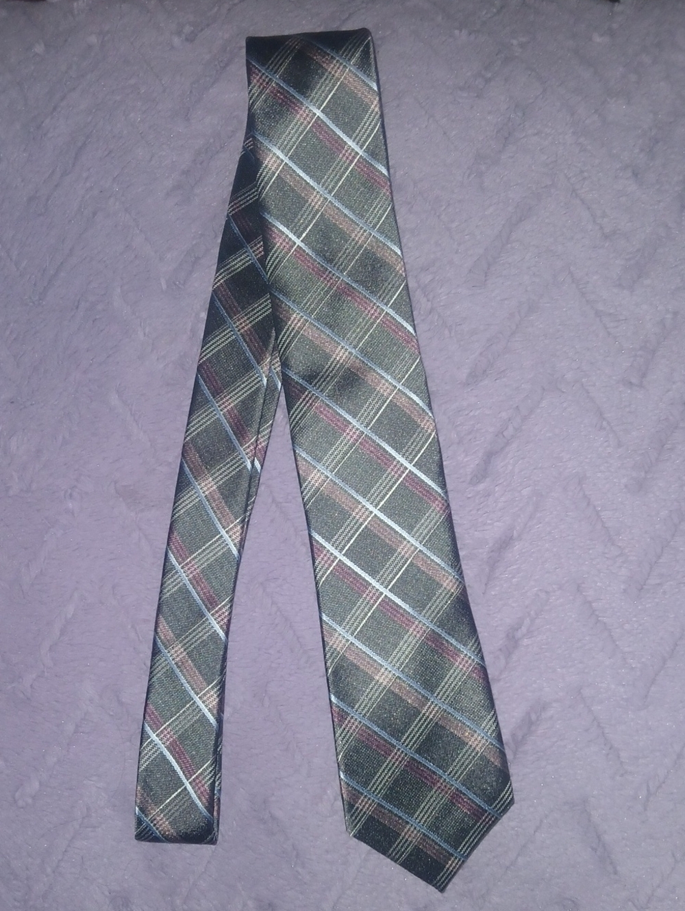 Pronto Uomo Platinum 100% Silk Plaid Tie